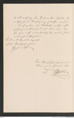 k.k. naturhistorisches Hofmuseum, Intendanzakten 1885-1896 (Hauer), Aktenzahl Z.24/1891, Seite 2